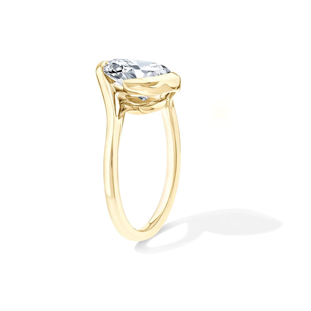 Lab Grown Diamond Pear-Shaped Solitaire Engagement Ring in 14K Yellow Gold (3 ct.) – Image 3 of 4