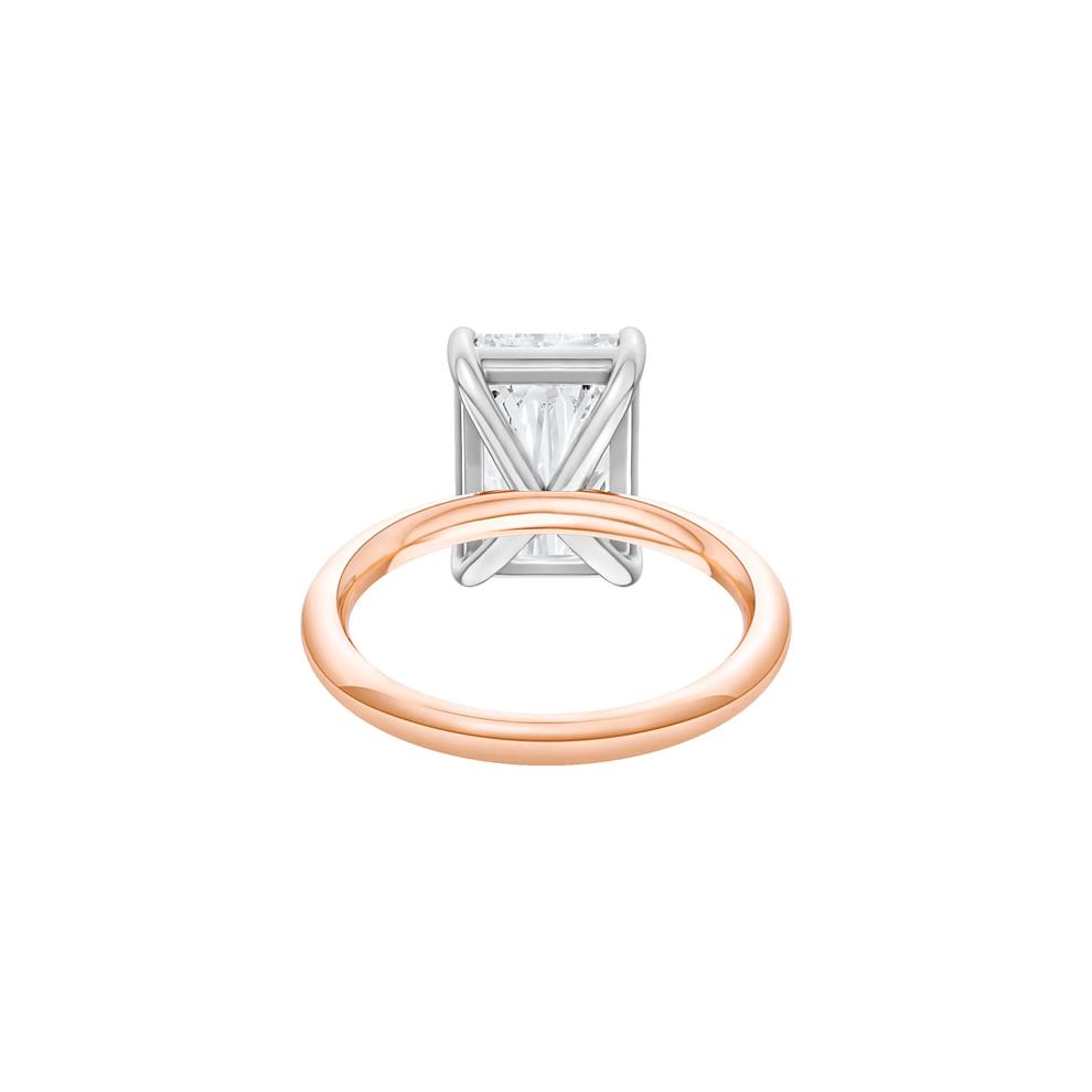 Lab Grown Diamond Radiant-Cut Solitaire Ring in 14K Rose &amp; White Gold (5 ct.) – Image 4 of 4