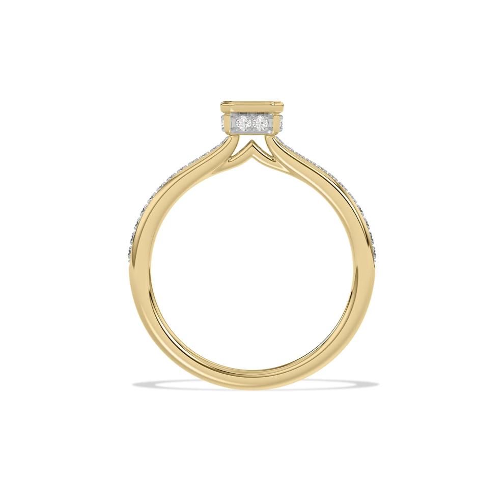 Diamond Emerald-Cut Promise Ring in 10K Yellow Gold (1/4 ct. tw.) – Image 2 of 4
