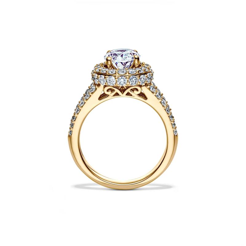 Lab Grown Diamond Oval Engagement Ring in 14K Yellow Gold &#40;4 ct. tw.&#41; – Image 2 of 4