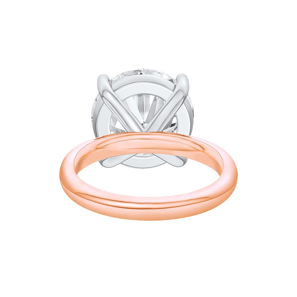 Lab Grown Diamond Round Solitaire Ring in 14K Rose &amp; White Gold (9 ct.) – Image 4 of 4