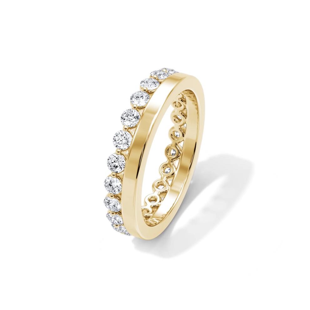 Lab Grown Diamond Shared Prong Stack Eternity Band in 14K Yellow Gold (1 ct. tw.) – Image 4 of 4