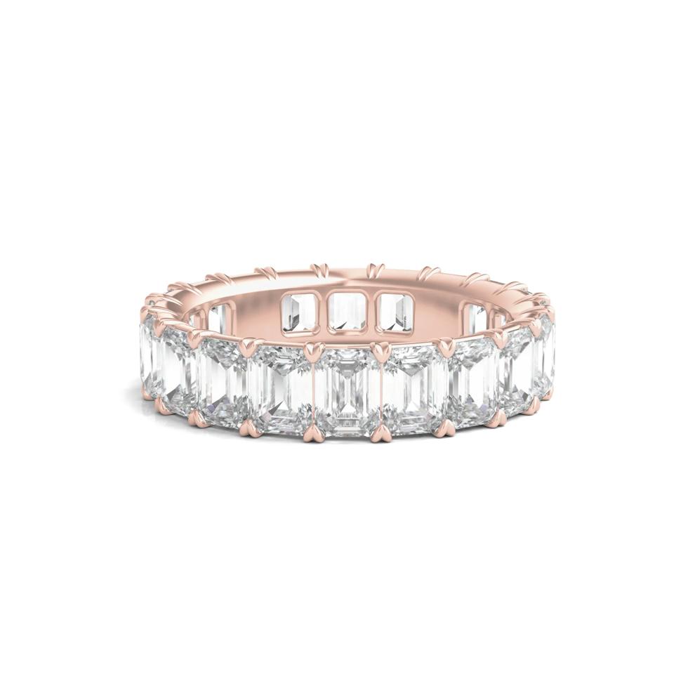 Emerald-Cut Diamond Eternity Band in 14k Rose Gold (6 ct. tw.) – Image 1 of 3