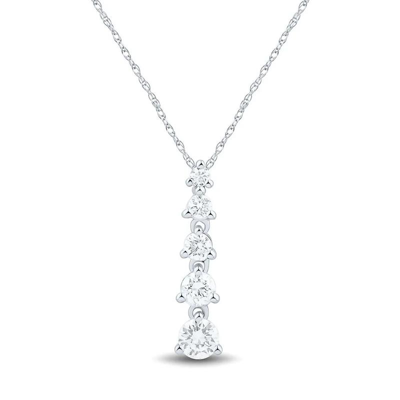 1/2 ct. tw. Lab Grown Diamond Pendant in 14K White Gold – Image 1 of 1