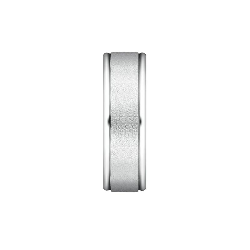 Men&#39;s Wirebrush Band in 10K White Gold, 6MM – Image 3 of 3