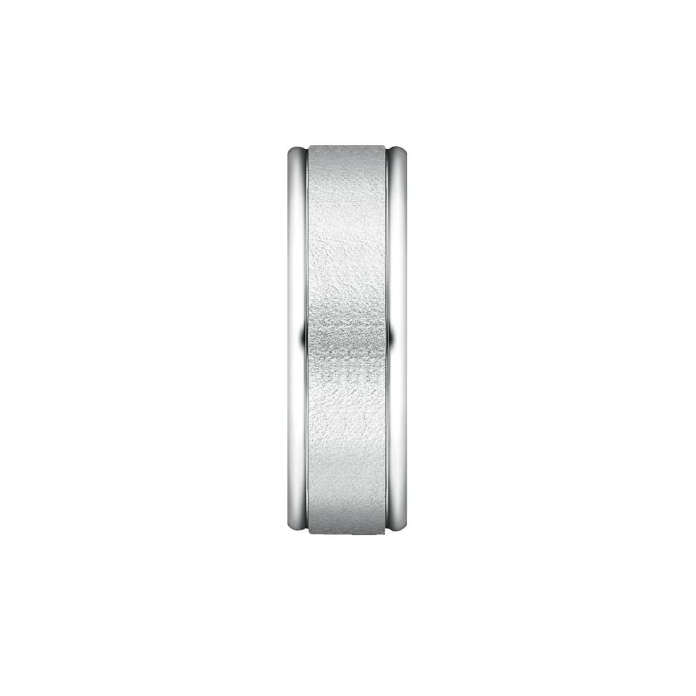 Men's Wirebrush Band in 10K White Gold, 6MM – Image 3 of 3