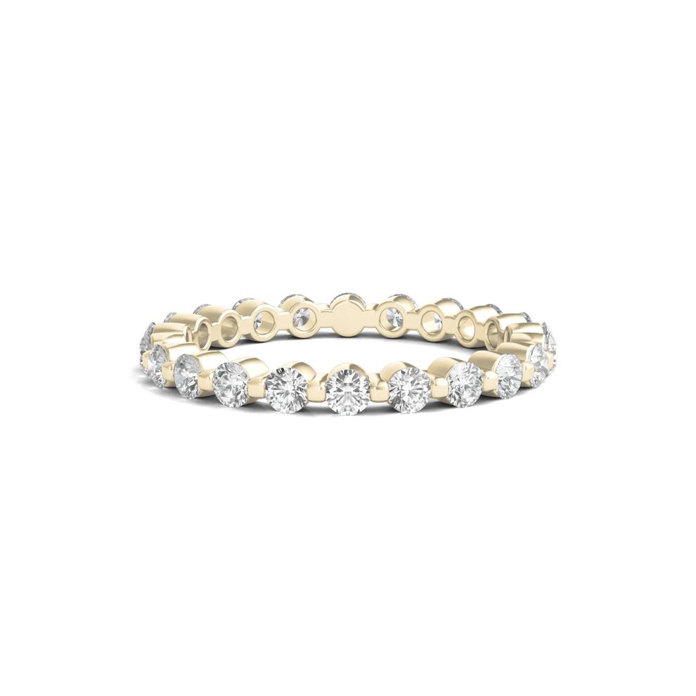 Round-Cut Diamond Shared Prong Eternity Band in 14k Yellow Gold (1 ct. tw.) – Image 1 of 3