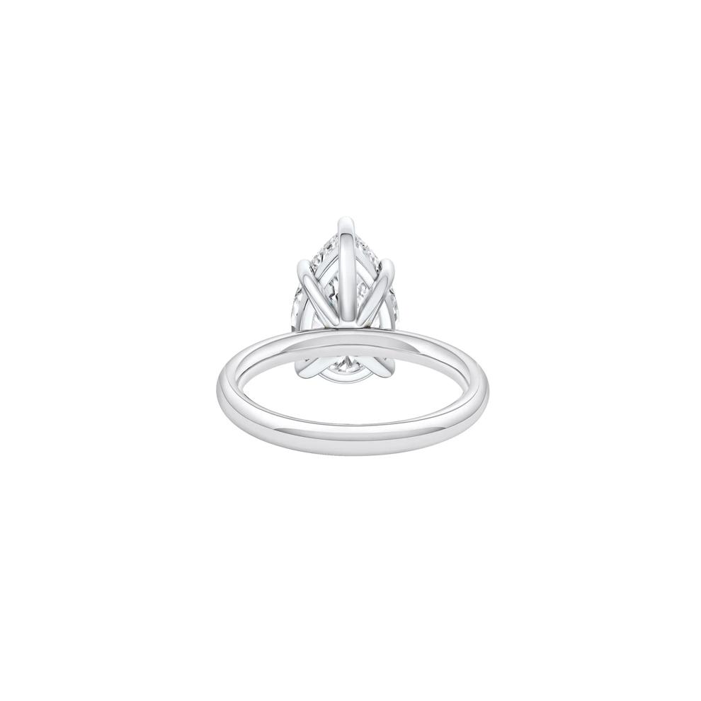 Lab Grown Diamond Pear-Shaped Solitaire Ring in Platinum (4 ct.) – Image 4 of 4