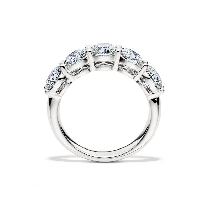 Lab Grown Diamond Five-Stone Anniversary Band in 14K White Gold &#40;3 ct. tw.&#41; – Image 2 of 4