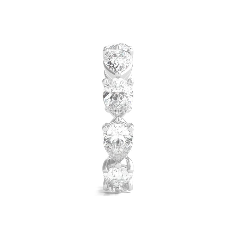 Pear-Cut Lab Grown Diamond Eternity Band in 14k White Gold (5 ct. tw.) – Image 3 of 3