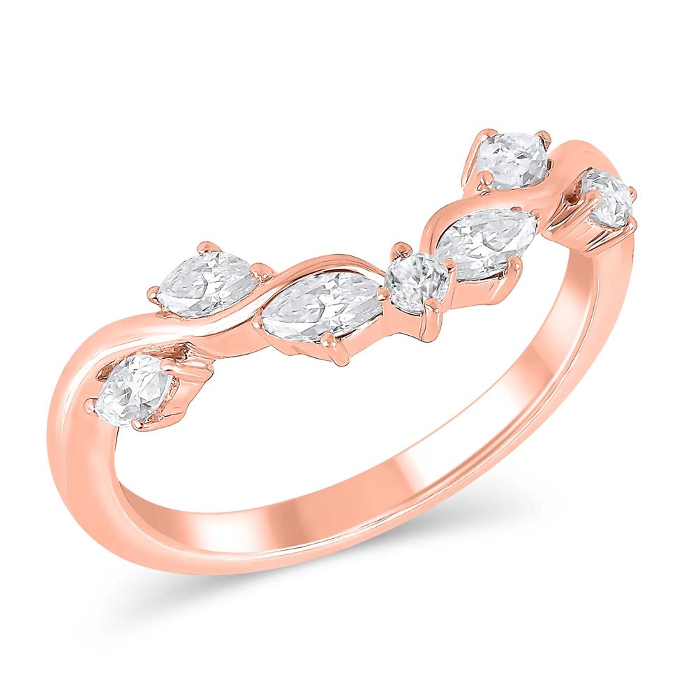 Lab Grown Diamond Contour Band in 14K Rose Gold (1/3 ct. tw.) – Image 4 of 4