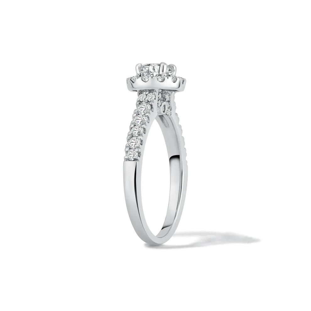 Diamond Round Center Engagement Ring in 14K White Gold (1 1/4 ct. tw.) – Image 3 of 4