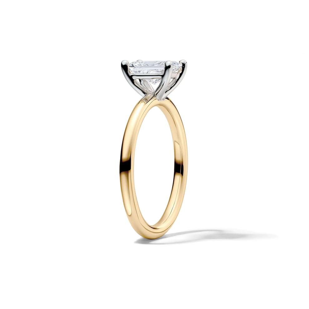 Lab Grown Diamond Radiant-Cut Solitaire Ring in 14K Yellow Gold (1 ct.) – Image 3 of 5