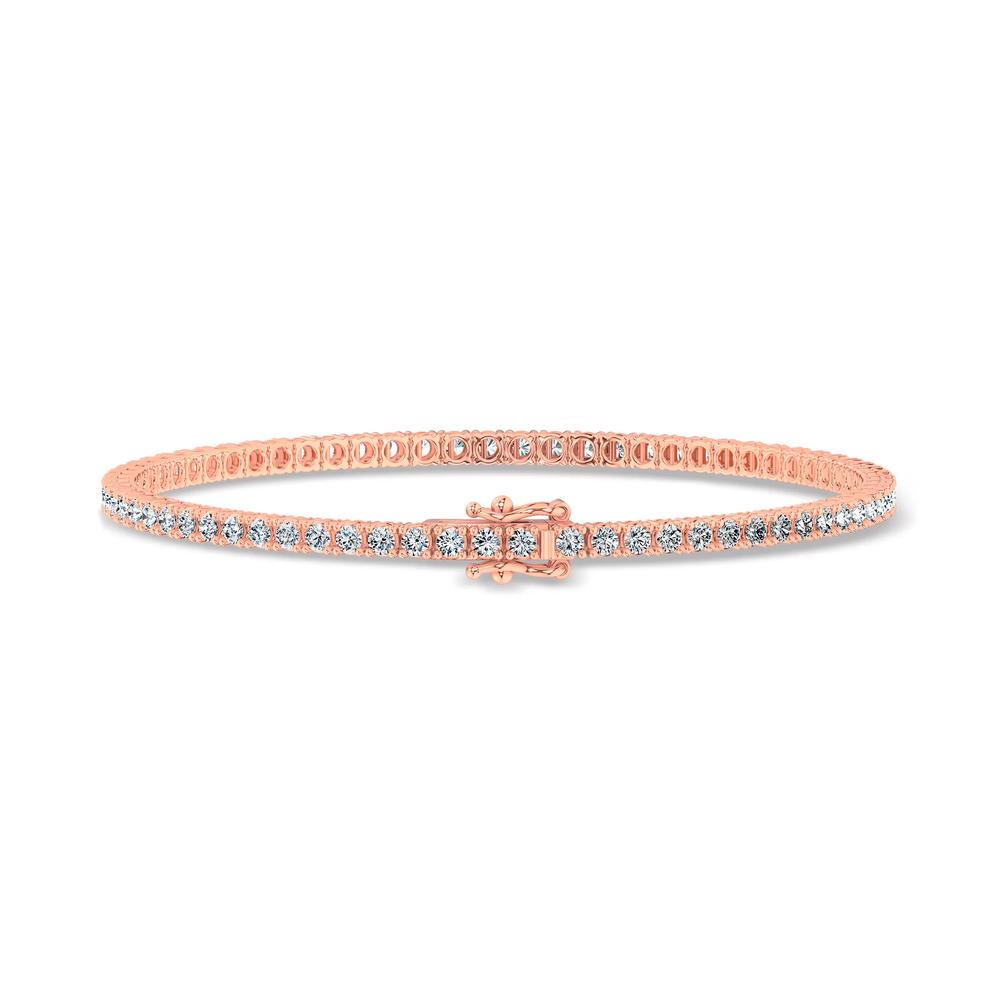 Diamond Tennis Bracelet in 10K Rose Gold, 7" (2 ct. tw.) – Image 2 of 2