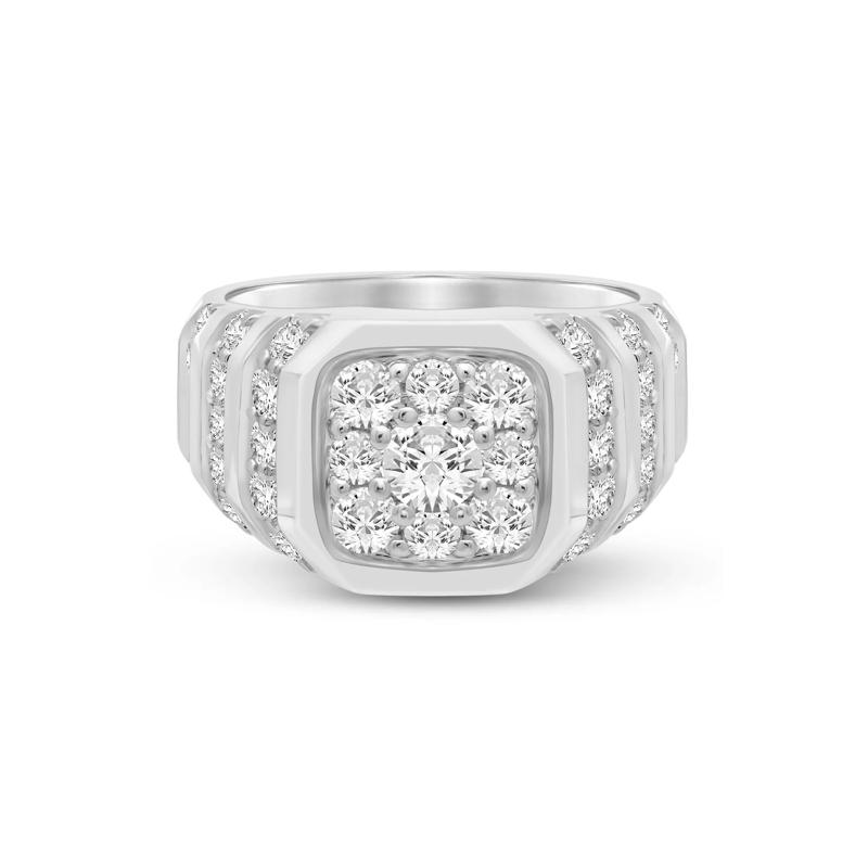 Men&#39;s Lab Grown Diamond Ring in 10K White Gold &#40;2 ct. tw.&#41; – Image 1 of 3