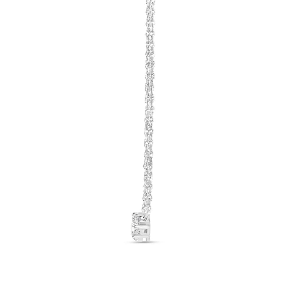 Lab Grown Diamond Three-Stone Necklace in 14K White Gold (2 ct. tw.) – Image 3 of 4
