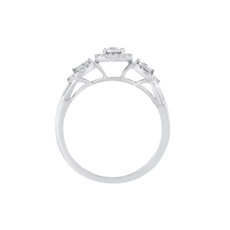 Three-Stone Diamond Engagement Ring in 10K White Gold &#40;1/4 ct. tw.&#41; – Image 2 of 3