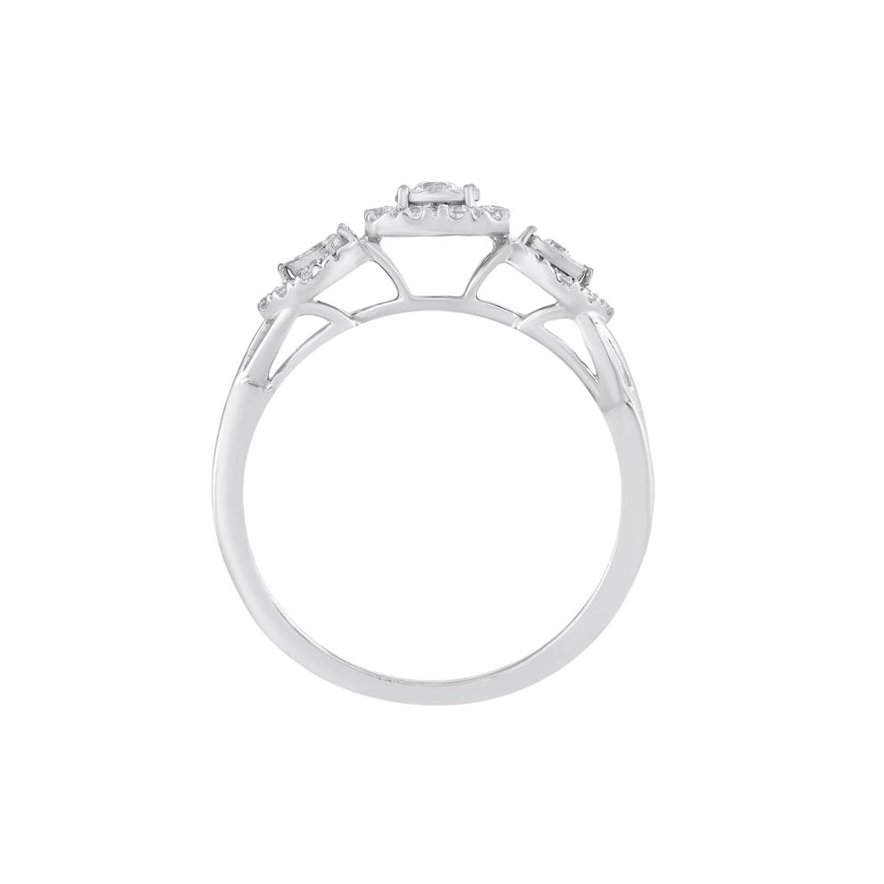 Three-Stone Diamond Engagement Ring in 10K White Gold (1/4 ct. tw.) – Image 2 of 3