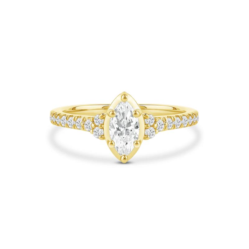 Marquise Diamond Engagement Ring in 14K Yellow Gold &#40;3/4 ct. tw.&#41; – Image 1 of 4