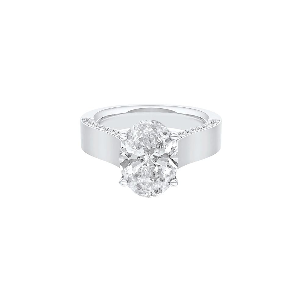 Lexi Lab Grown Diamond Oval Engagement Ring in Platinum (3 1/3 ct. tw.) – Image 1 of 4