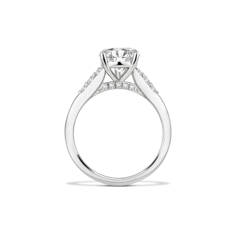 Lab Grown Diamond Pear-Shaped Center Engagement Ring in 14K White Gold (2 3/4 ct. tw.) – Image 2 of 4