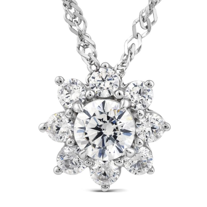 Lab Grown Diamond Starburst Pendant in 14K White Gold &#40;3/4 ct. tw.&#41; – Image 1 of 4