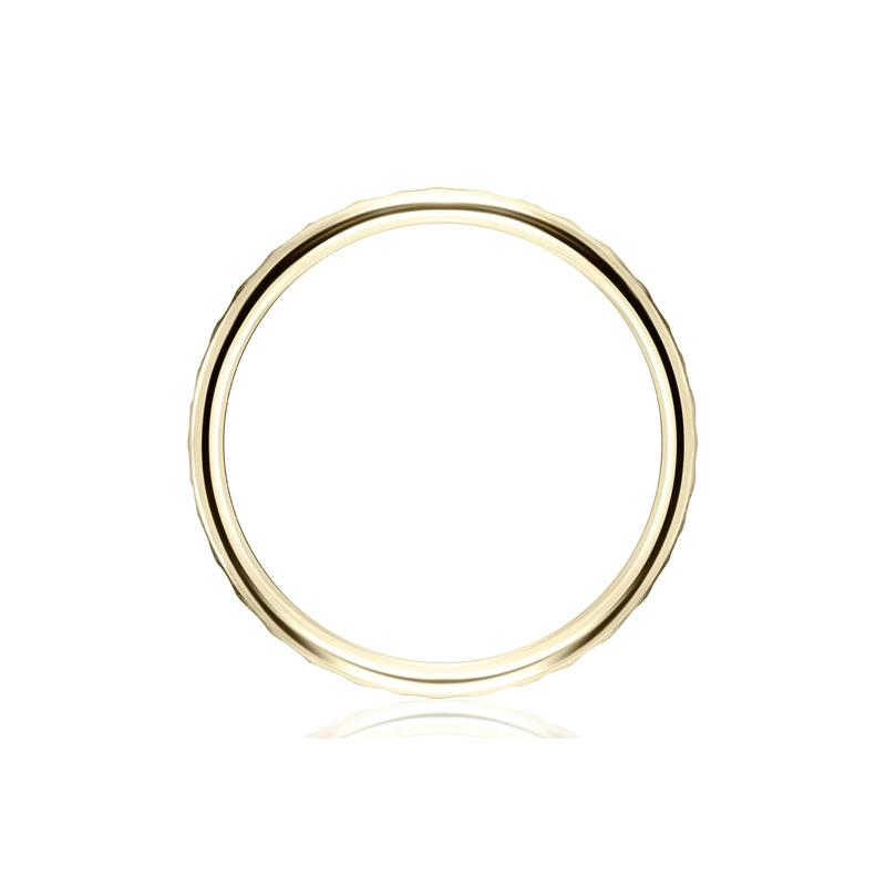 Faceted Wedding Band in 14K Yellow Gold – Image 2 of 3