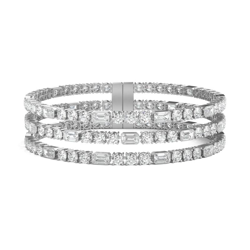 Diamond Cuff Bracelet in 18K White Gold, 7&rdquo; &#40;23 ct. tw.&#41; – Image 1 of 1