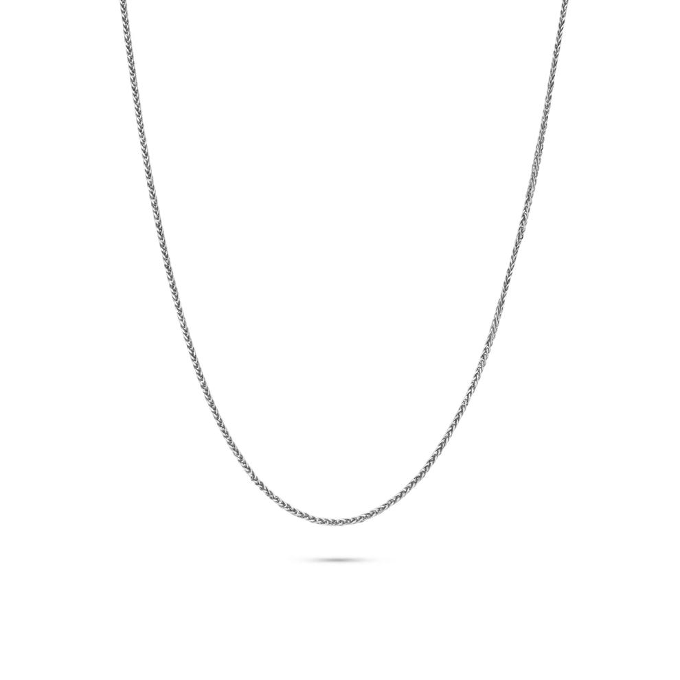Square Wheat Chain in 14K White Gold, 18" – Image 1 of 5