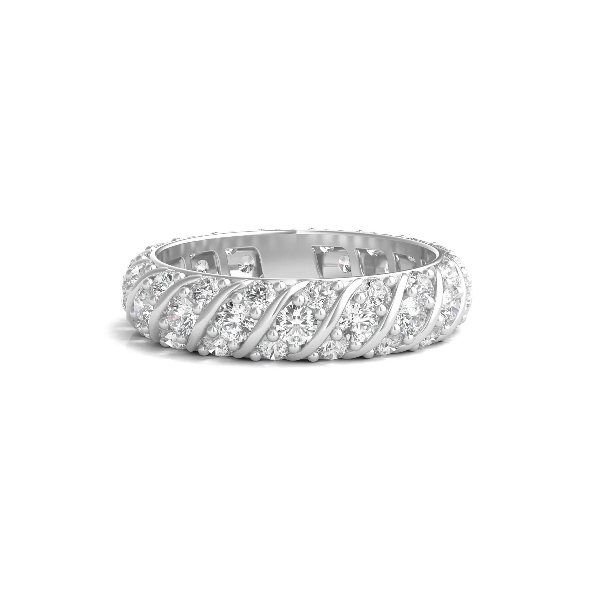 2 1/2 ct. tw. Diamond Rolling Eternity Band Ring | 14k White Gold | Size 4 | Signature Collection