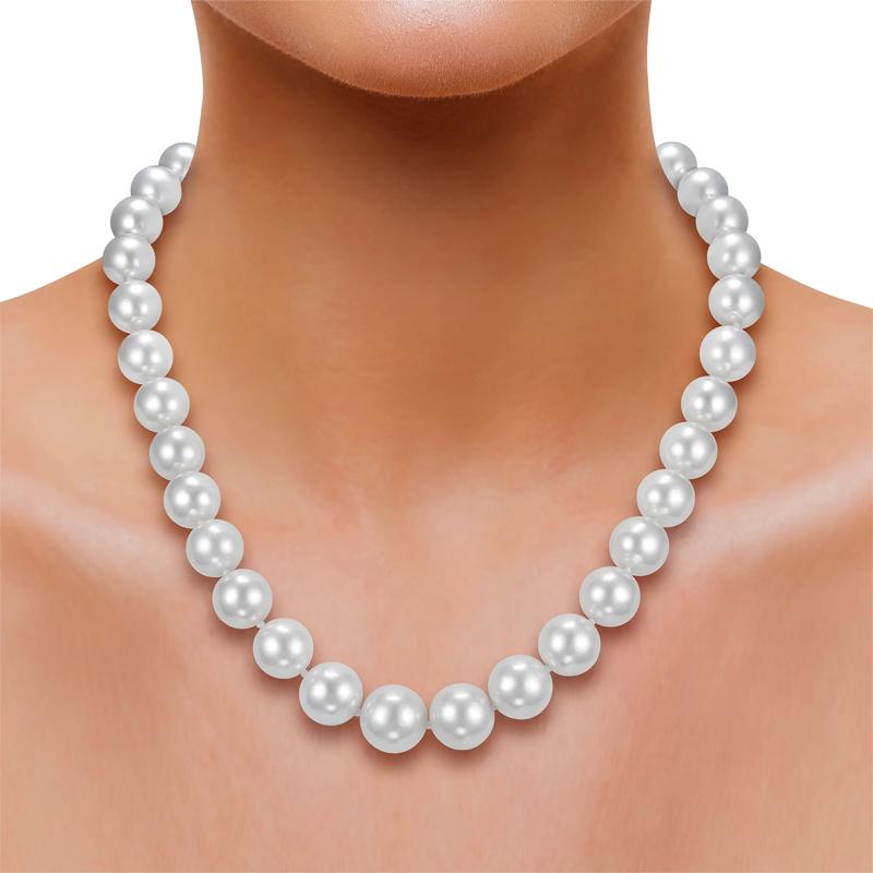 Freshwater Cultured Pearl Strand with Clasp of 14K Yellow Gold – Image 4 of 4