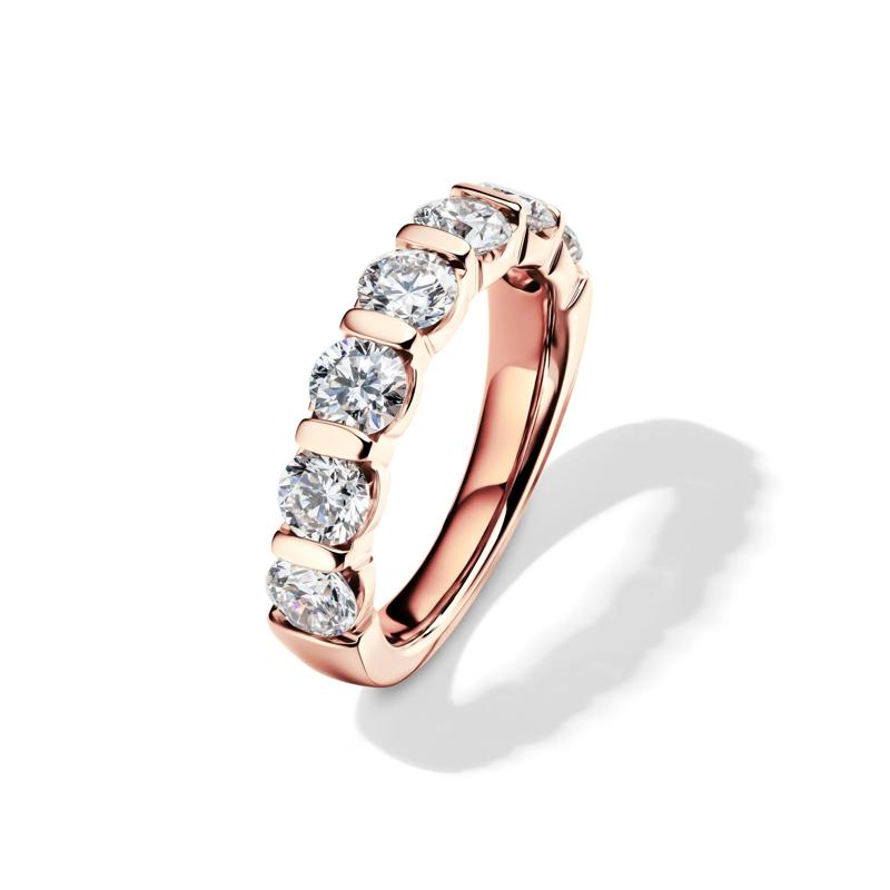 Lab Grown Diamond Wedding Band in 14K Rose Gold &#40;2 ct. tw.&#41; – Image 4 of 4