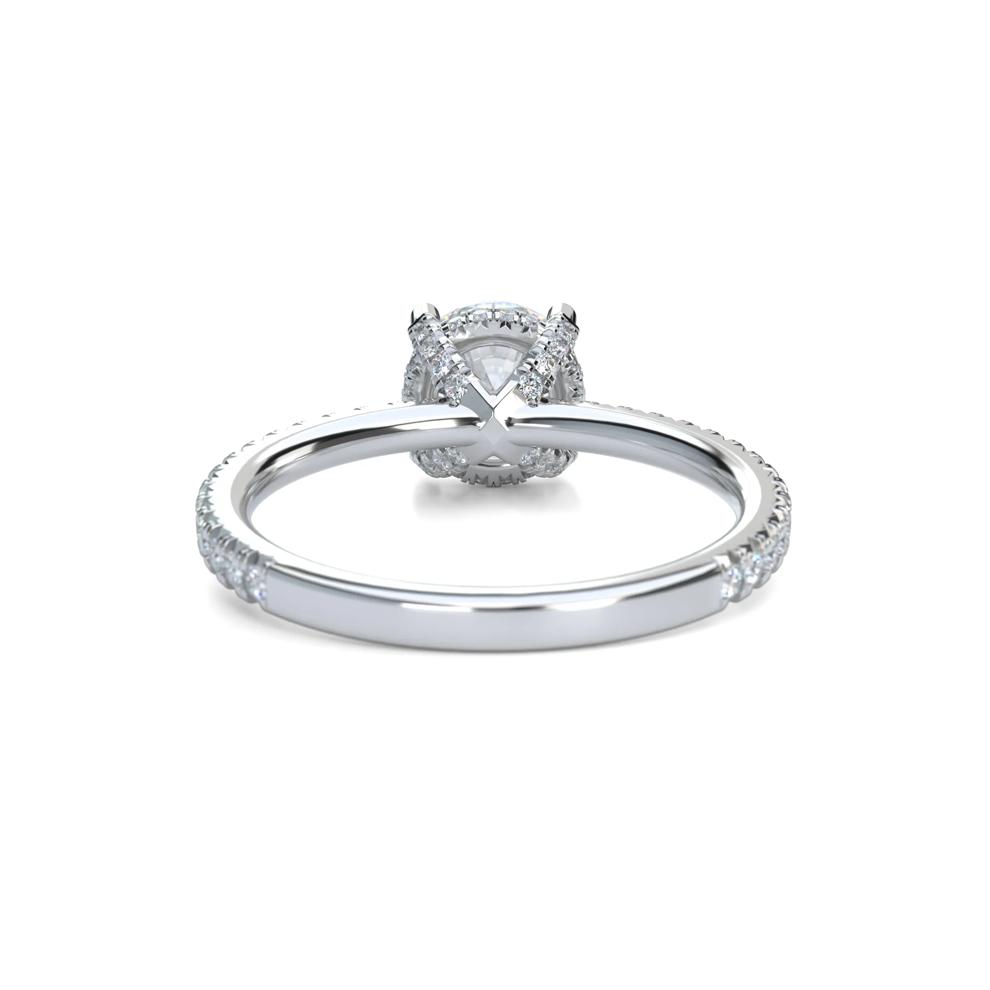 Round Center Diamond Engagement Ring in Platinum (1 7/8 ct. tw.) – Image 5 of 5