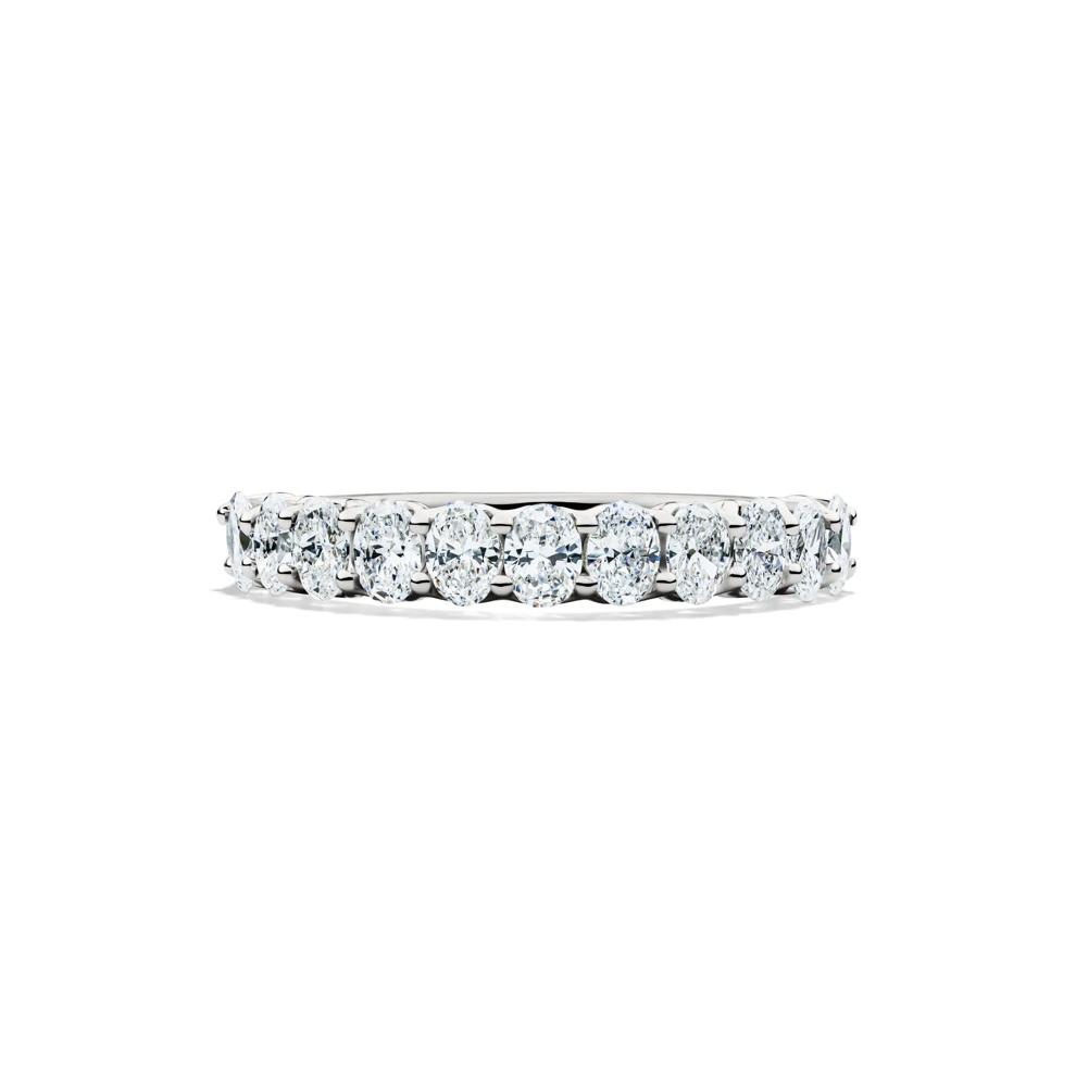 Lab Grown Diamond Oval Anniversary Band in 14K White Gold (1 ct. tw.) – Image 1 of 4