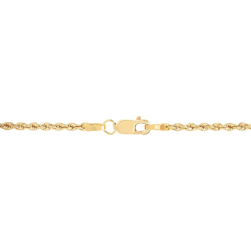 Heavy Hollow Glitter Rope Chain in 14K Yellow Gold, 16&quot; – Image 3 of 3