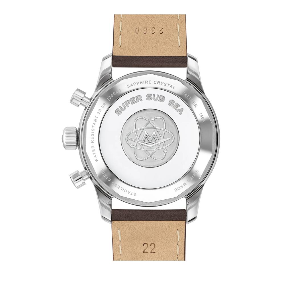 Men's Alta Super Sub Sea Chronograph Watch in Brown Leather – Image 3 of 3