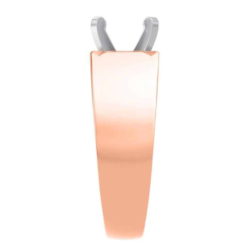 Wide Cathedral Semi-Mount Engagement Ring in 14K Gold, 7.8MM (Setting Only) – Image 6 of 6