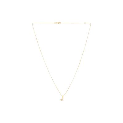 "J" Initial Necklace in 14K Yellow Gold