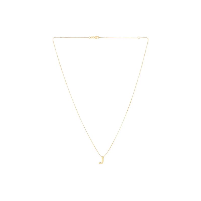 "J" Initial Necklace in 14K Yellow Gold – Image 1 of 3