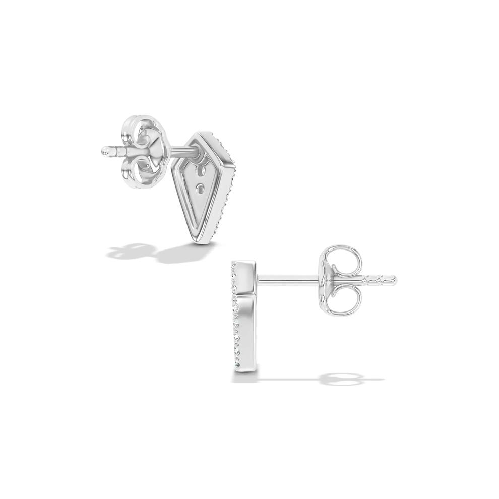Diamond Kite Stud Earrings in 10K White Gold (1/7 ct. tw.) – Image 2 of 2