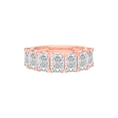 Lab Grown Diamond Radiant Anniversary Band in 14K Rose Gold (5 ct. tw.)
