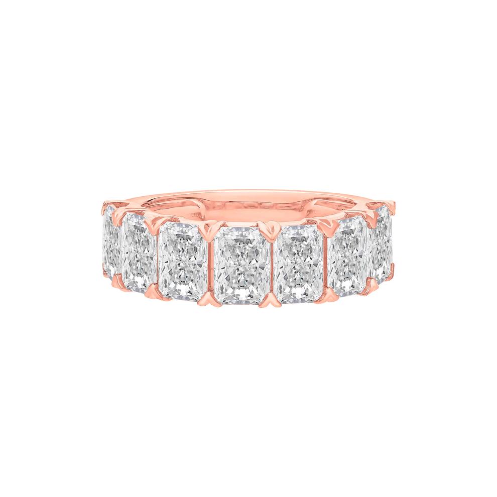 Lab Grown Diamond Radiant Anniversary Band in 14K Rose Gold (5 ct. tw.) – Image 1 of 4