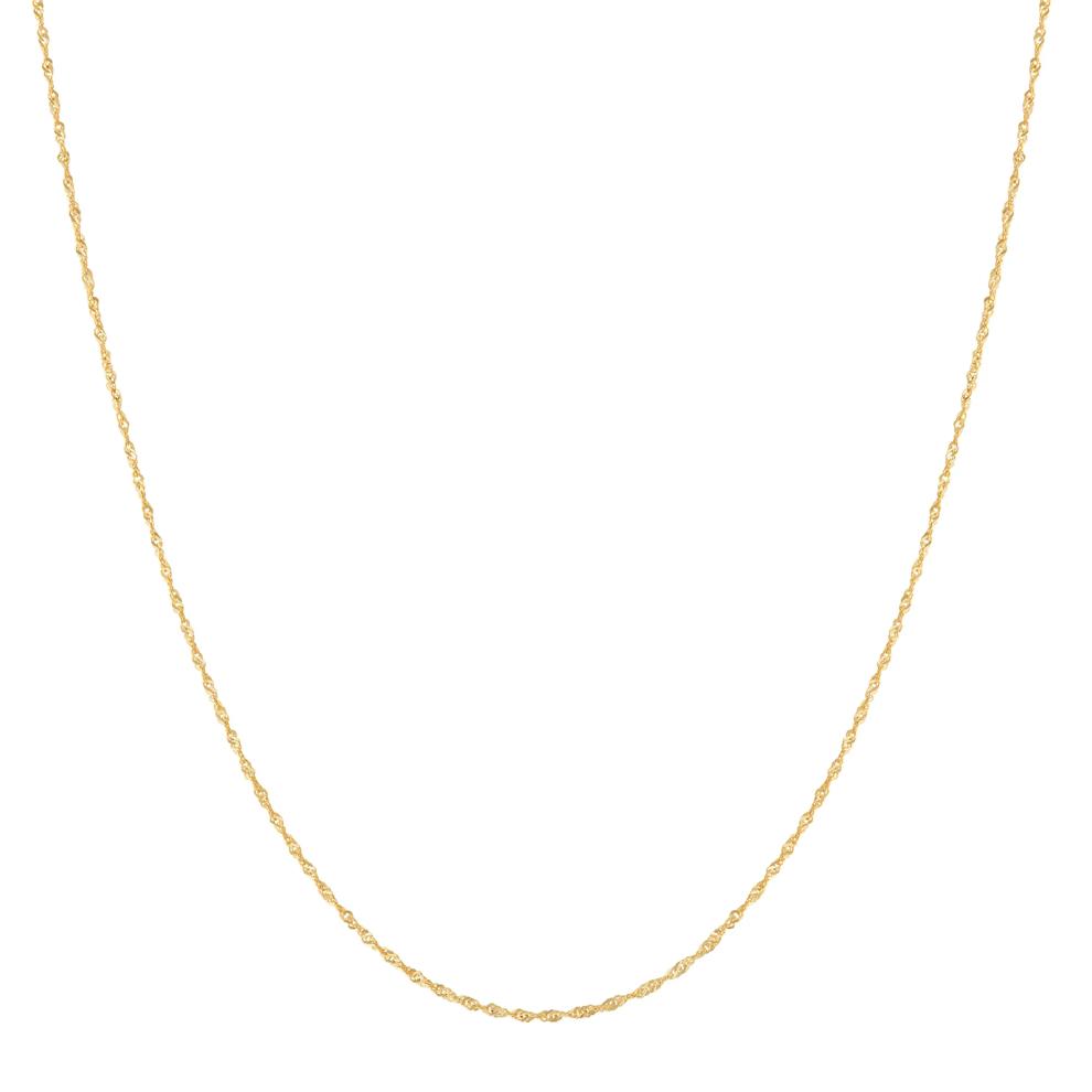 Solid Singapore Chain in 14K Yellow Gold, 1.3MM, 16" – Image 1 of 2