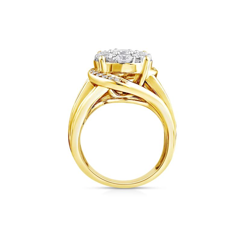 Lab Grown Diamond Composite Engagement Ring in 10K Yellow Gold &#40;3 ct. tw.&#41; – Image 2 of 3