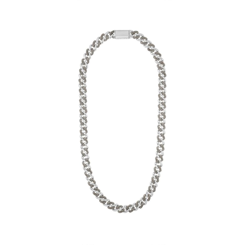 Black Diamond Curb Link Chain Necklace in Sterling Silver (1/2 ct. tw.) – Image 3 of 4