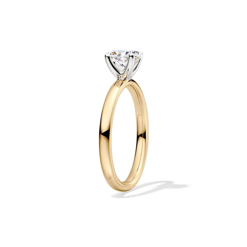 Diamond Oval Solitaire Engagement Ring in 14K Yellow Gold (3/4 ct.) – Image 3 of 5