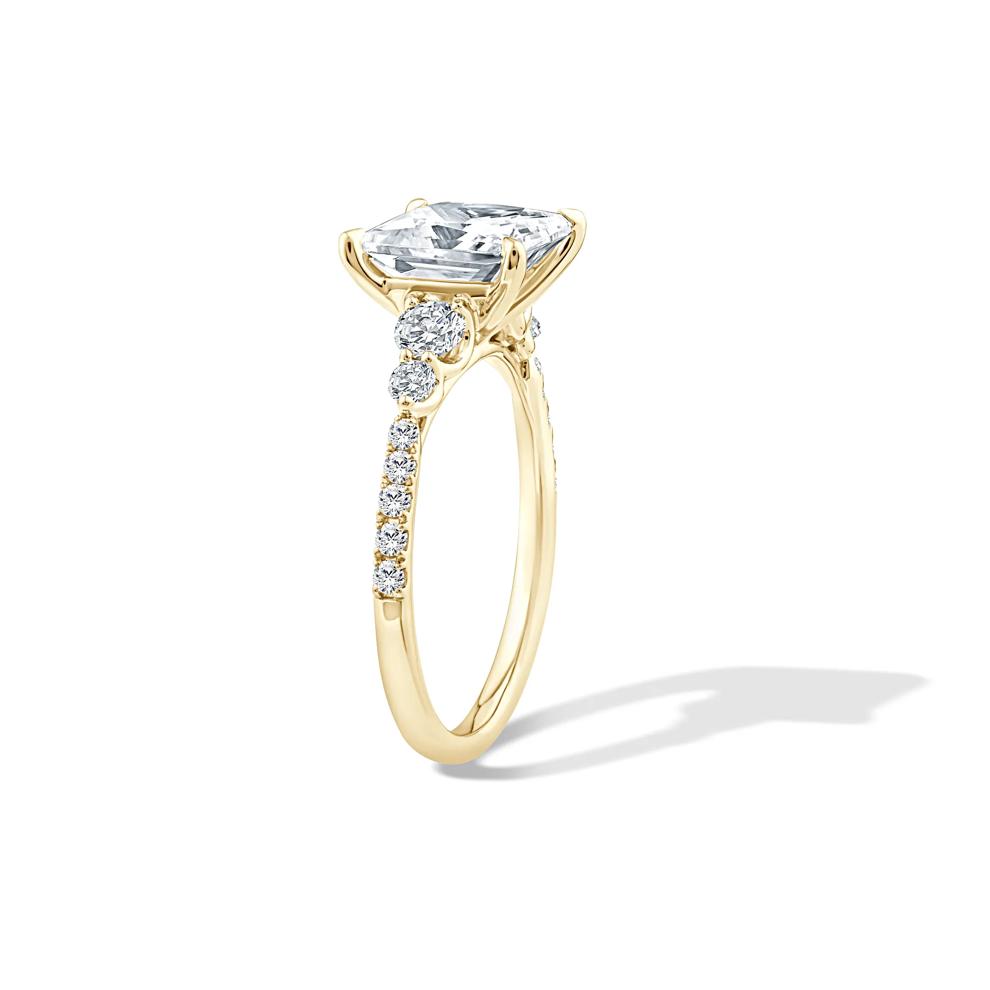 Lab Grown Diamond Princess-Cut Engagement Ring in 18K Yellow Gold (3 1/2 ct. tw.) – Image 3 of 4