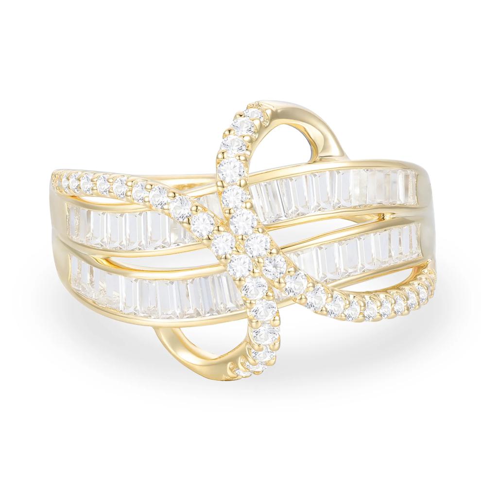 Diamond Multi-Row Ring in 10K Yellow Gold (1 ct. tw.) – Image 1 of 4
