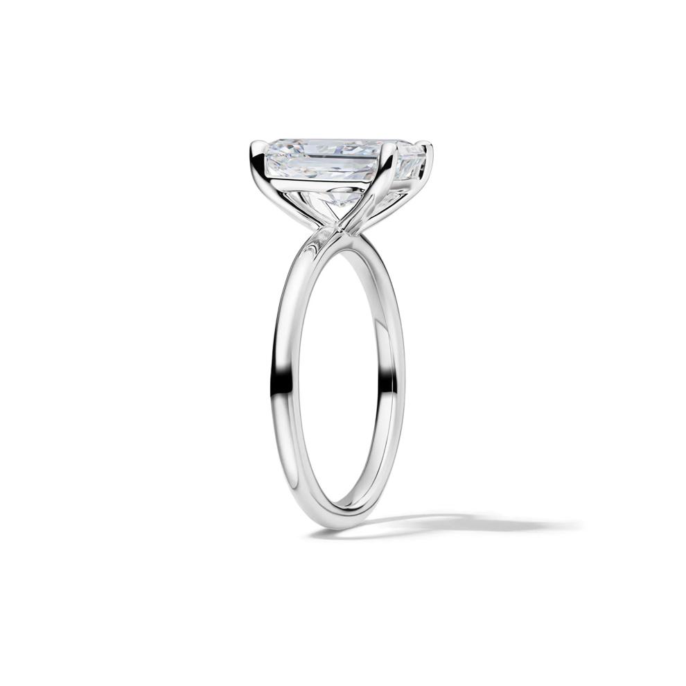 Lab Grown Diamond Radiant-Cut Solitaire Ring in 14K White Gold (3 ct.) – Image 3 of 4