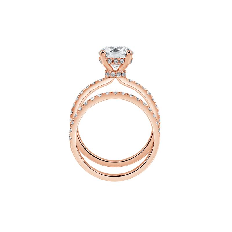Charlotte Lab Grown Diamond Engagement Ring Set in 14K Rose Gold &#40;2 3/4 ct. tw.&#41; – Image 2 of 4